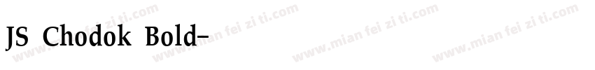 JS Chodok Bold字体转换